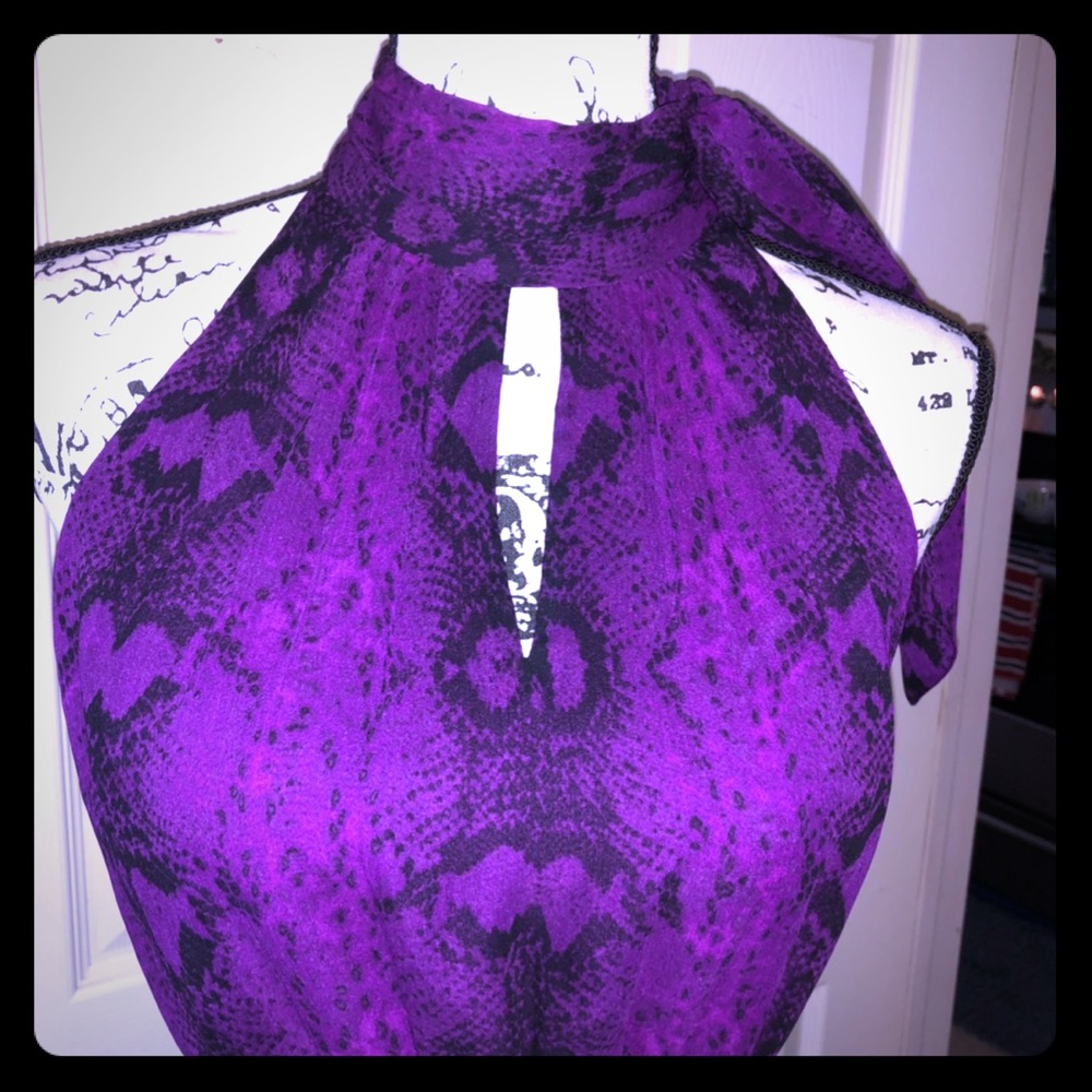 White House Black Market snake print dress